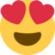Hearts in eyes emoji Hearts in eyes emoji