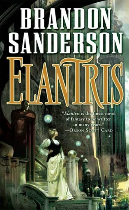 עטיפת הספר Elantris מאת Brandon Sanderson - פנטזיה עם רעיונות טובים, ביצוע מתיש