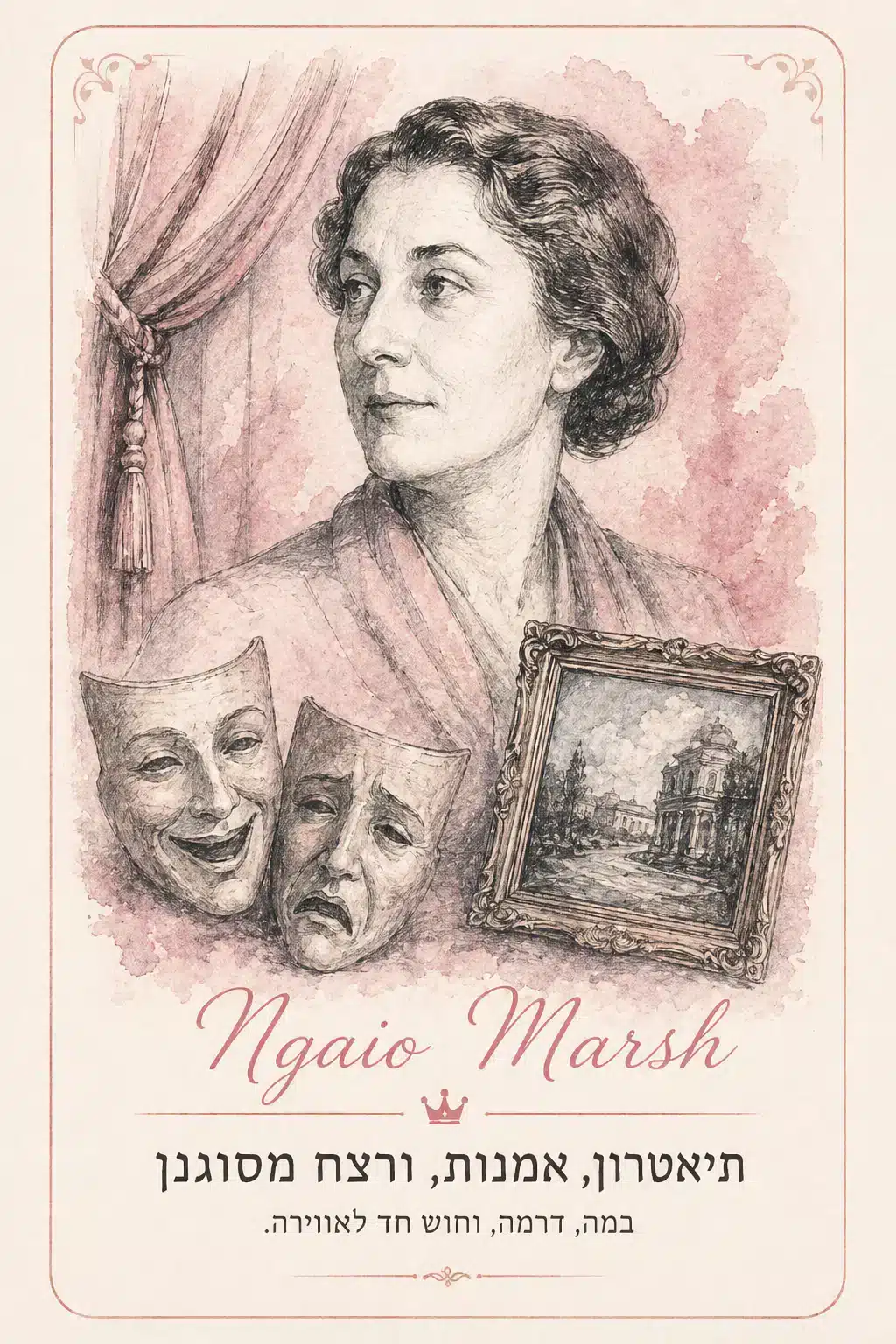 איור בסגנון צבעי מים של נגאיו מארש, ממלכות הפשע של תור הזהב