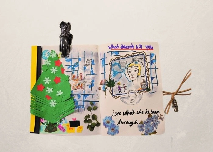 סקראפבוק ספרותי בעקבות What Doesn't Kill You Makes You Hotter מאת Laura Clery